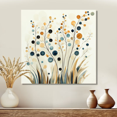 Whispers Of Spring In Minimalist Prairies III - Botanicals Metal Decor, Modern Metal Print