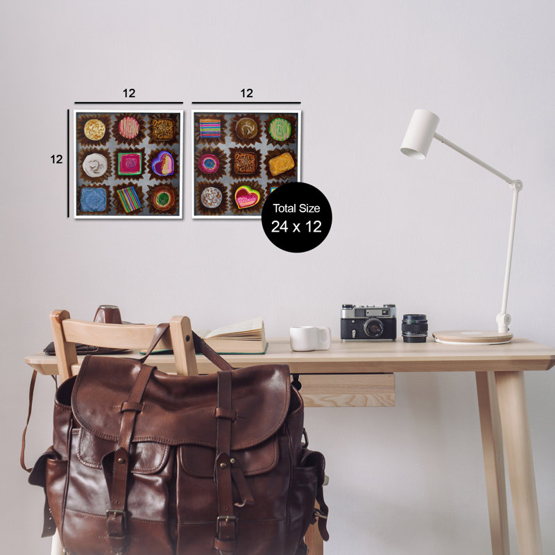 «Divers Chocolate Choice», ensemble de 2 giclées par Liz Jardine, Giclée encadrée blanc bord de mer, H 12 po x l 12 po
