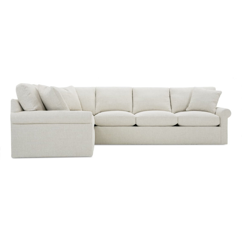 Dorian 2-Piece Sectional, Tan Polyester, Left Hand Facing