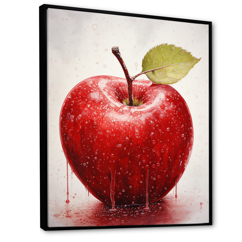 «Fruit Candy Apple Red», reproduction sur toile, Cadre noir, H 20 po x l 12 po x P 1 po