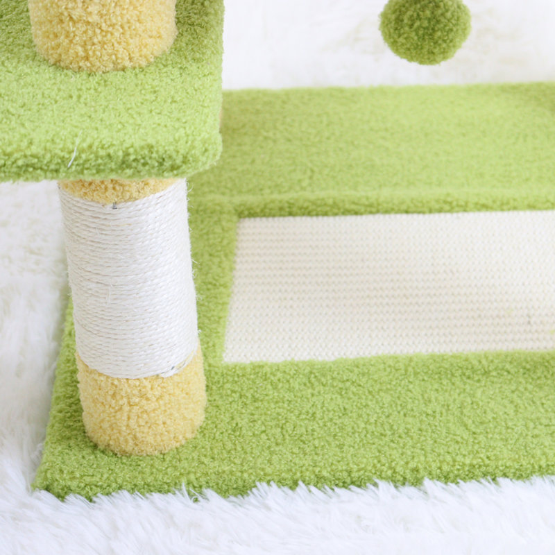 71 inch flower cat tree, Jaune