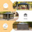 Pavillon de jardin pour la cour, la rouille et la décoloration avec double toit, espace extérieur frais et aéré