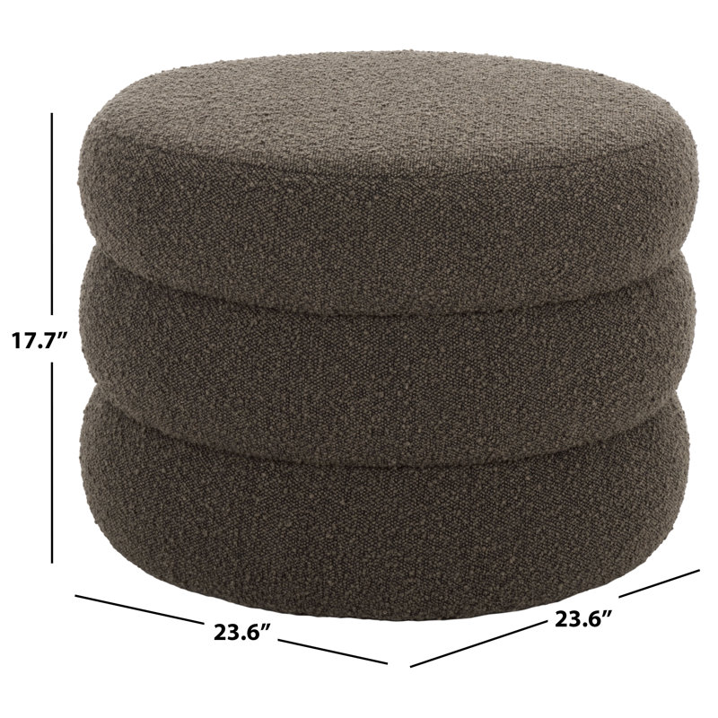 Kazee Upholstered Ottoman, Gray