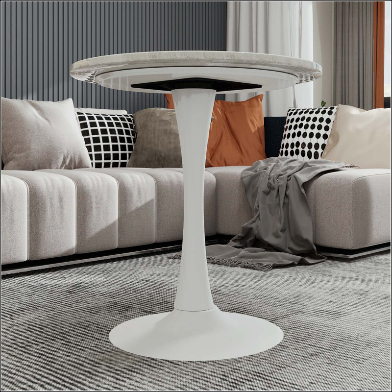 27.6-Inch Coffee Table, White, White