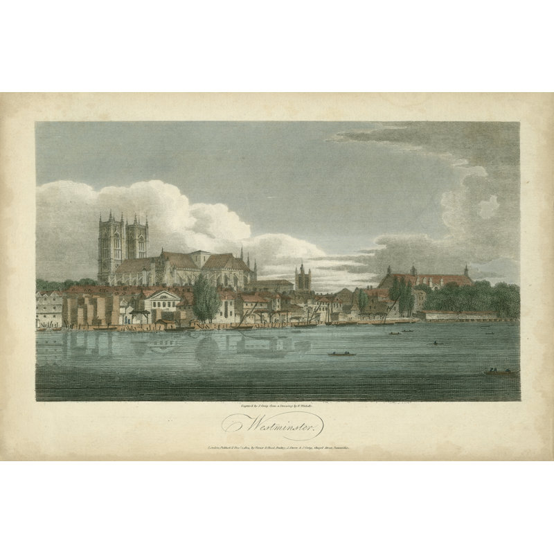 View Of Westminster by J. Grieg - Wrapped Canvas Print, 81cm H x 122cm W x 3.8cm D