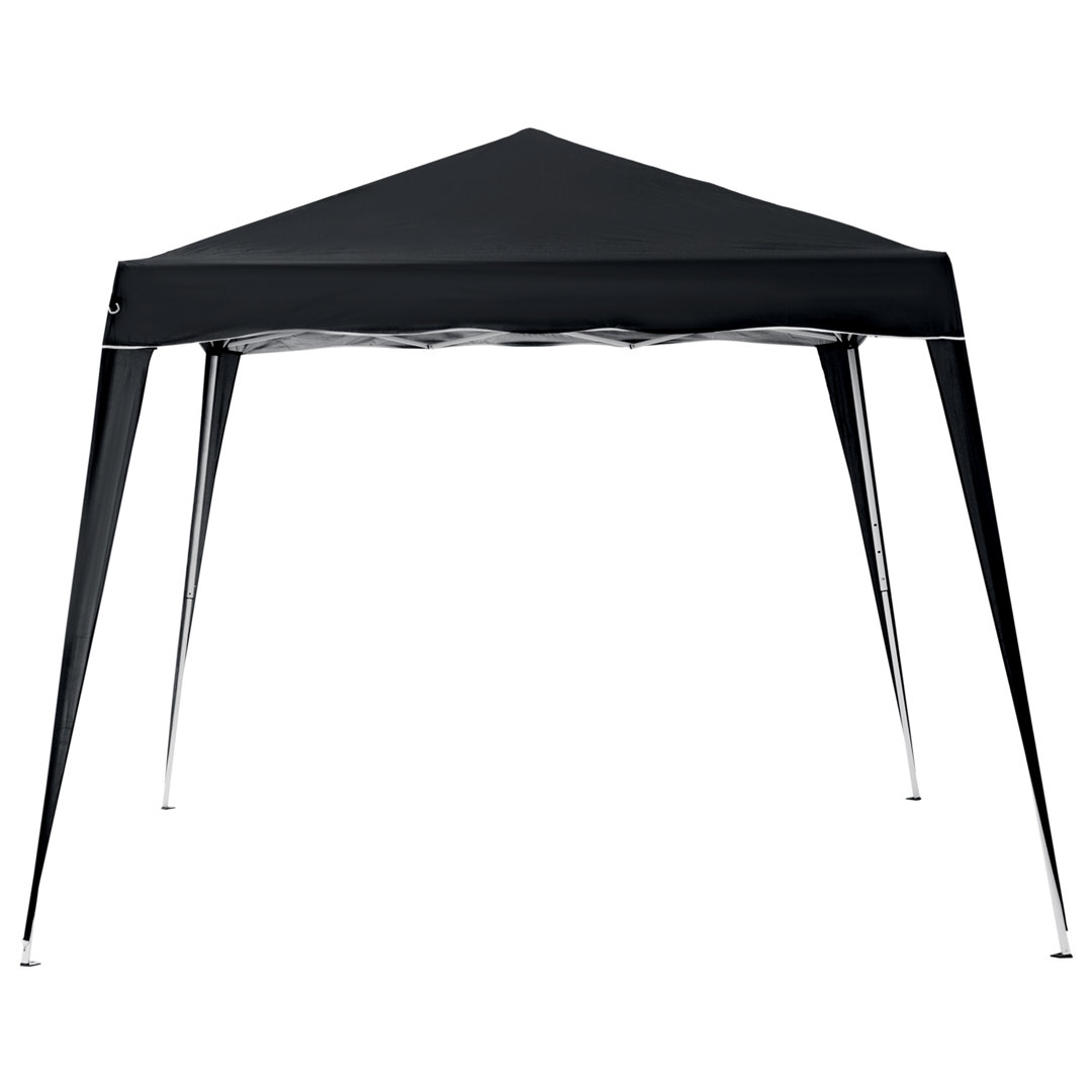 3 X 3m Pop-up Gazebo Tent, No Tool Setup, 210d Silver Coated Oxford Canopy, Powder-coated Steel Frame, 4 Guy Ropes & 8 Ground Stakes, Portable Carry B