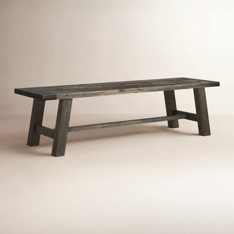 Banc de salle à manger en bois massif l 60 po Bianca, Gris récupéré
