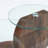 Luxurious 35.4" Glass Top Round Nesting Coffee Table with 3-Tier Storage Shelves-1373823267