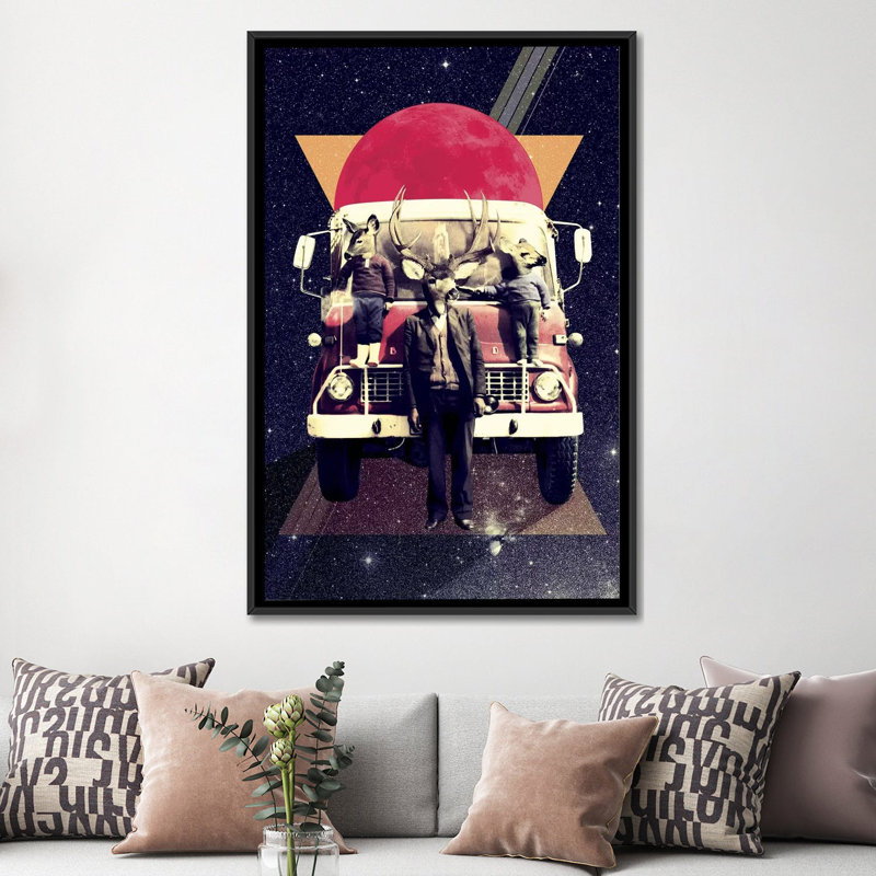"Forbell" par Ali Gulec, impression sur toile tendue, H 26 po x l 18 po x P 1,5 po, Toile encadrée noire, Pas de tapis