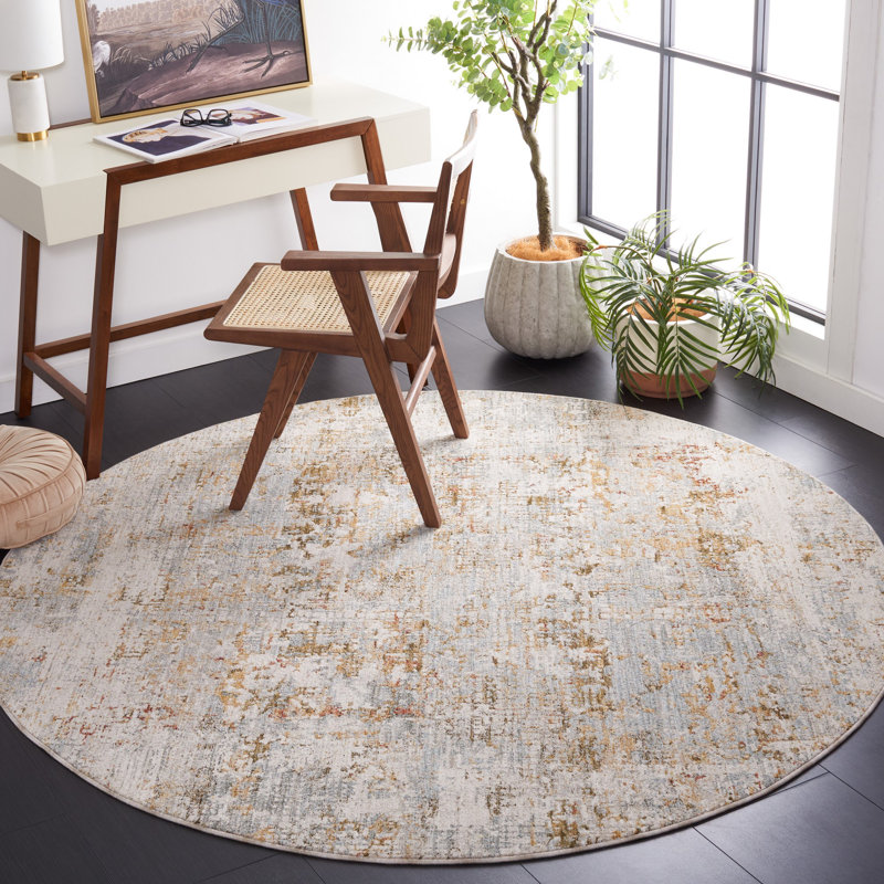 Laraway Performance Abstract Rug, Round 6'7"