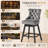 Counter Height Swivel Stools with Back, Upholstered Kitchen Island Chairs, Solid Wood Frame with Nailhead Trim, Set of 4-89112578-89112579