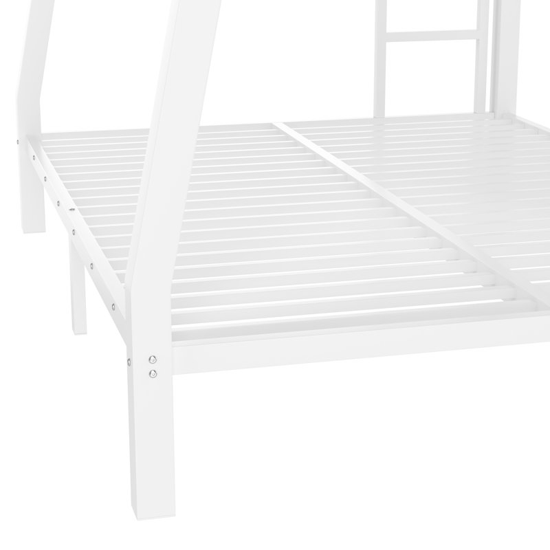 Metal Full XL Over Queen Bunk Bed For Teens And Adults,Space-Saving/Noise Reduced/No Box Spring Needed
