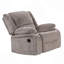 Fauteuil inclinable manuel avec accoudoirs à coussin supérieur Moka