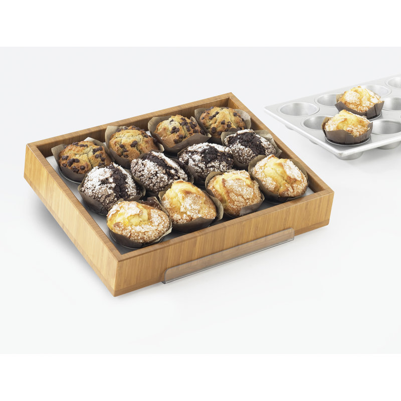 Cal-Mil Rectangular Brown Bamboo Display Tray, 16" x 11"