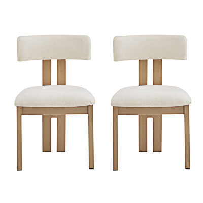 Chaise d'appoint rembourrée (ensemble de 2)