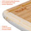  Wood Cutting Board for Kitchen - 37x29cm Large Bamboo Cutting Board with Juice Groove - Wooden Butcher Block