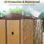Remise de rangement en métal de 8 pi x 4 pi avec espace pour l'équipement de jardin - Patio pour tondeuse à gazon
