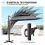 Parasol en porte-à-faux de patio 9 x 12 pi avec base lestée-1182068121