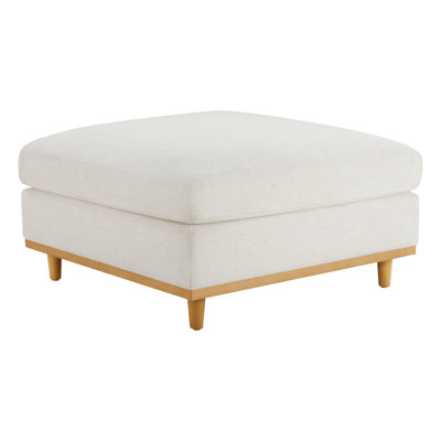Laima 35''W Overstuffed Feather-Blend Ottoman