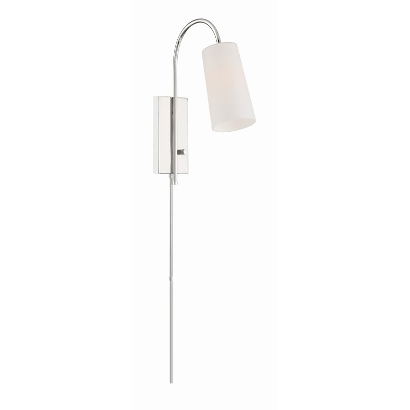Alexa 1 Light Aged Brass Wall Mount, Nickel