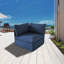 Chaise d'angle d'extérieur Flexiform, bleu-1012659800