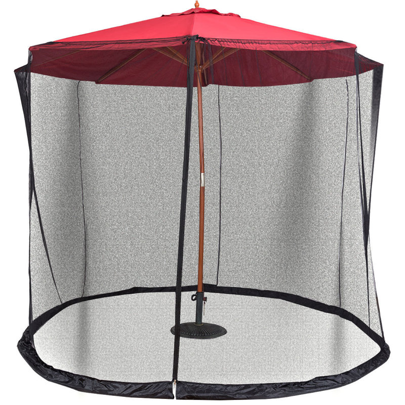 FORCLOVER Black Mesh Screen for Umbrella