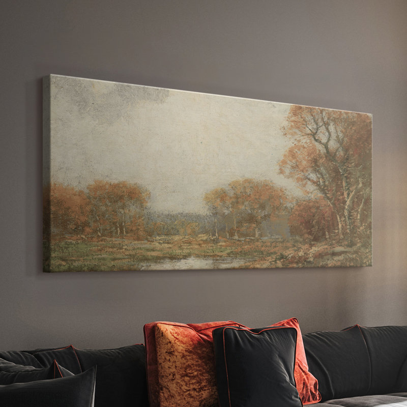 Série paysage - DCCL XXVII - Toile tendue avec châssis - Prêt à accrocher, H 16 po x l 32 po
