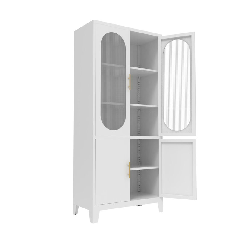 Armoire garde-manger en métal 71 po, Blanc