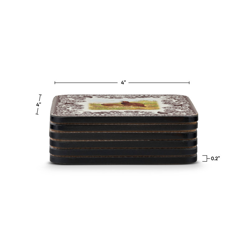 Sous-verres Woodland 4 po x 4 po