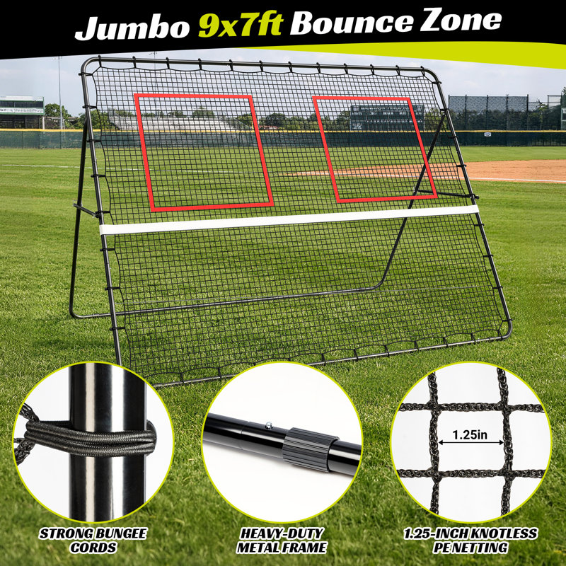 Filet rebondissant multisports 9 pi x 7 pi pour l'entraînement en équipe