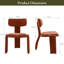 Chaises de salle à manger rembourrées en chenille orange moderne avec siège rembourré-819381085