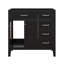 Meuble-lavabo 36 po sans lavabo, base d'armoire seulement, armoire de salle de bain avec 3 tiroirs et 2 portes, structure de meuble-lavabo en bois massif-114730238