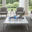 Porte-bougie 5 pots Mev, verre bleu, cadre en fer blanc moderne 17 pouces