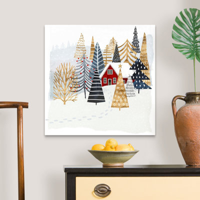 " Christmas Chalet I " by Victoria Borges Painting Print