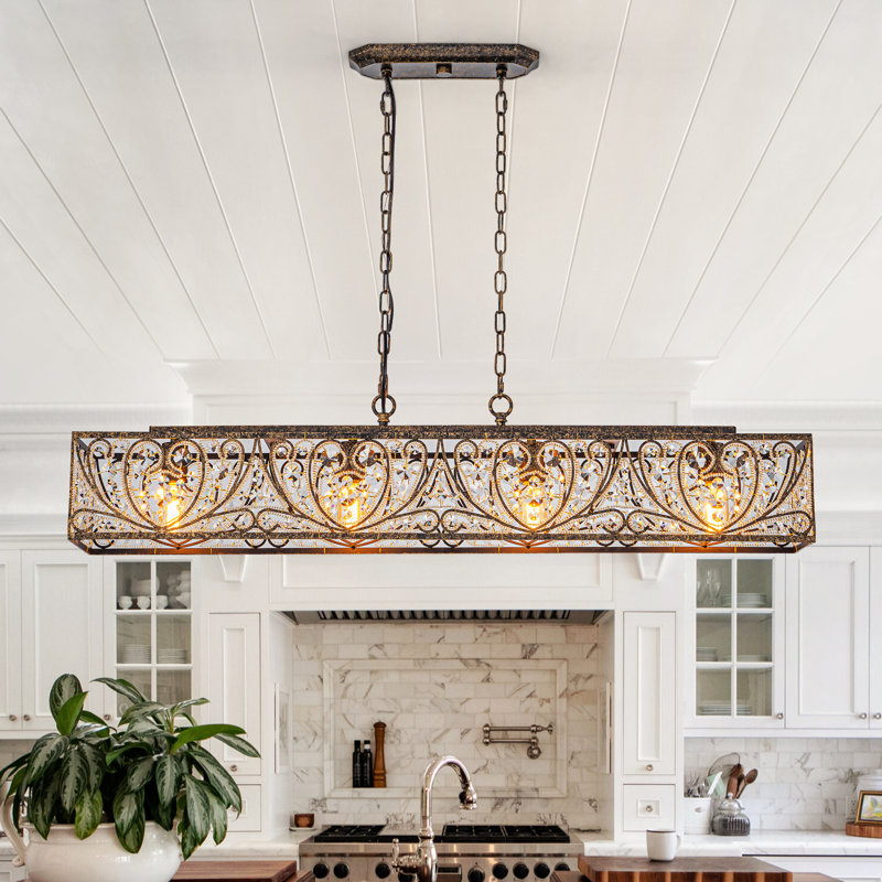 Jaquille 4 - Light Dimmable Square / Rectangle Chandelier