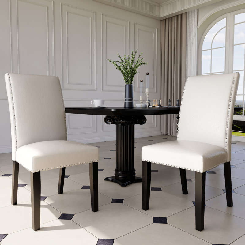Chaises de salle à manger Parsons, Blanc crème