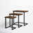 Lonan Solid Wood Top Nesting Tables