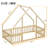 WoodNest House-Shaped Floor Bed with Guardrails-115684339-115684341