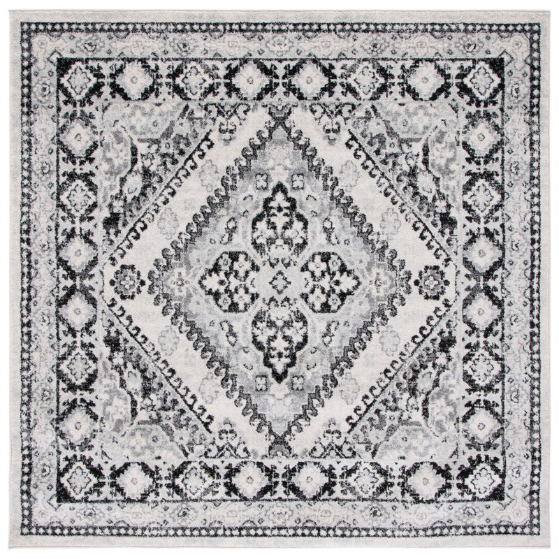 Elmas Performance Oriental Rug, Square 6'7"
