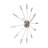 Silver Plug Inn Metallic Spoke Wall Clock