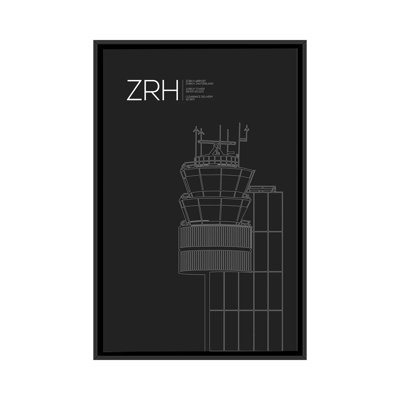 « zrh tour, zurich airport » par 08, reproduction d’impression sur toile