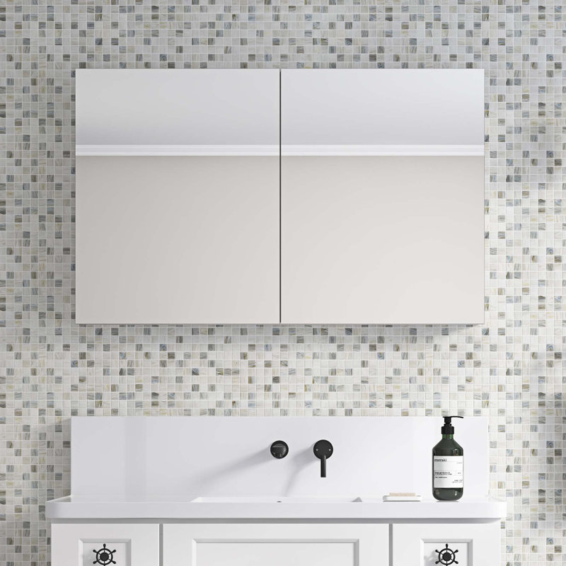 Pharmacie à miroir sans cadre, H 30 po x L 48 po x l 4,8 po