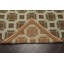 Tapis zone en laine brun/aqua 6 pi x 9 pi 4 po one-of-kind noué la Stpierre