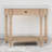 Pinewood Table With Drawer And Open Shelf