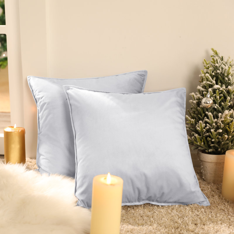 Fritch Square Cushion Cover, 55cm H x 55cm W x 1cm D, Light Grey