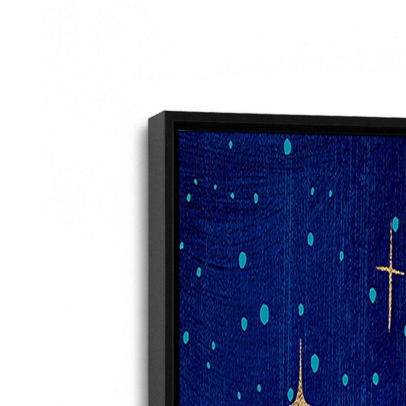 Night Sky Nativité Scène II, impression sur cadre, Cadre noir, H 16,75 po x l 16,75 po x P 1,75 po