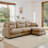 Basic Sectional Sofa, Modular  Sofa L-Shaped Couch With Ottoman, Premium Chenille Fabric,Tufted Cushion Backrest Design,Ergonomic Design-654689254