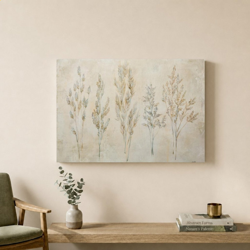 Whispering Grasses I par Julia Purinton - Impression sur toile
