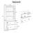 83.4"Tall Storage Bookshelf With LED Lighting, 2 Drawer And 3 Open Shelves