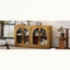 Buffet de rangement à 4 portes avec portes en verre et tablettes réglables